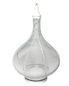 White iron lantern 12x36cm