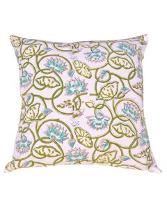 Jade/beige cushion 45x45cm