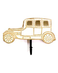 vintage car hook / white