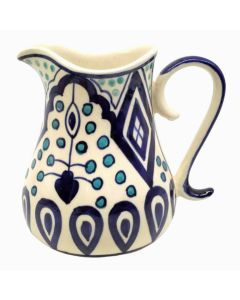 Moroccan design blue jug 12 (h)x14 (w)x8 (d) cm