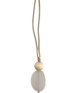 White frosted resin pendant