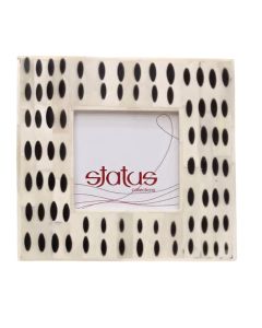 Black lined bone inlay frame 18x18 / 10x 10 cm