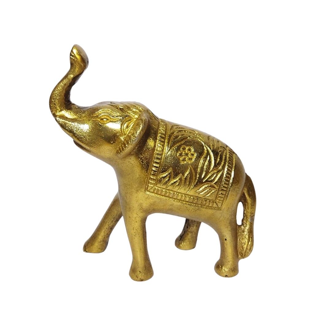 Status Collections Brass plated elephant 20cm