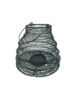 Small black wire lantern 10 (base) x20 (w) x 16(h) cm