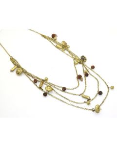 Brass bead necklace 