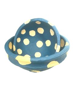 Blue bowls in dot design 25x12 / 32x18 cm