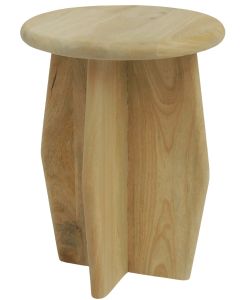 Light oak finish round side table 33x33x46 (h) cm