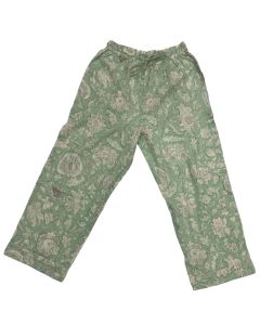 Green/white cotton pyjamas L / XL