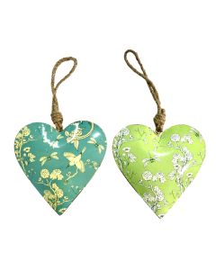 S/2 15cm heart (blue/green)