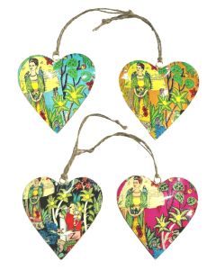 S/4 10cm Frida kahlo hearts
