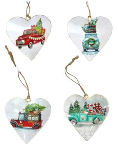 S/4 X mas truck 10cm hearts