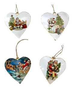 S/4 10cm father XMAS hearts