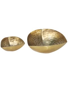 S/2 brass finished nut bowls 11.5(w) x 5(h) cm /18(w) x7(h) cm