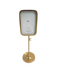 Brass frame on stand 33x10cm