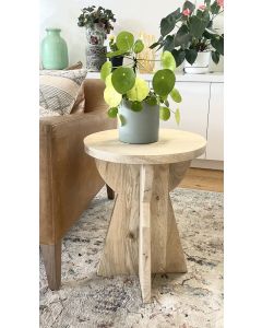 Knock down Light oak finish side table 40x40x51 (h) cm