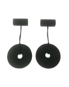 Black wooden earrings