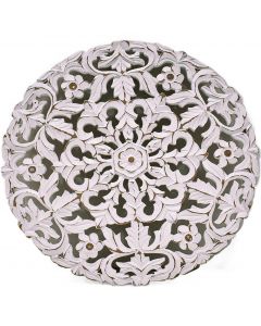 Carved white wall decor 41 cm