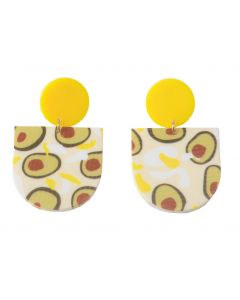 Circle design resin earrings