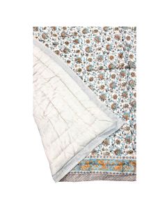 Reversible cotton quilted bedcover 220x270cm (cotton filling)