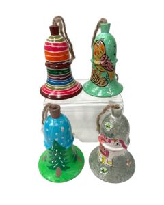 S/4 8cm papier mache bells