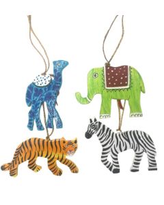 S/4 Animal xmas hangings