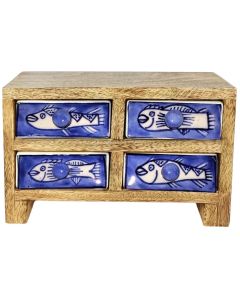 4 drawer fish design box