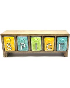 Five drawer spice box 35x13x10 cm