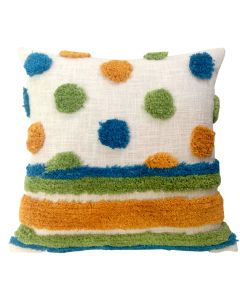 Tufted multi dot design cushion cover 45x45 cm