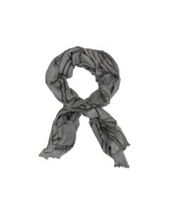 Viscose grey scarf with lines