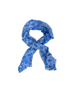 Blue viscose scarf